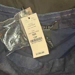 White House Black Market Denim Strapless Dress